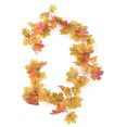 thumbnail image 4 of Fake Leaf Plants Vine, Reuseable Fall Maple Leaf Garland Waterproof Outdoor Ivy Red Maple   For DIY Halloween Garlands For Home Decoration Number 1,Number 2,Number 3, 4 of 8
