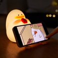 thumbnail image 3 of YuanDian Linda luz nocturna de pato, regalos para mujeres, adolescentes, niñas, bebés, luces nocturnas para dormitorio de niños, lindas luces nocturnas de silicona con pollito de gaviota nav, 3 of 5