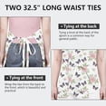 thumbnail image 6 of Pioneer Flower Floral Print Pattern Apron for Women and Men, Cotton Linen Waterproof with Pockets, Adjustable, 33x27 Inch for Kitchen, Gardening, BBQ, Salon, 6 of 6