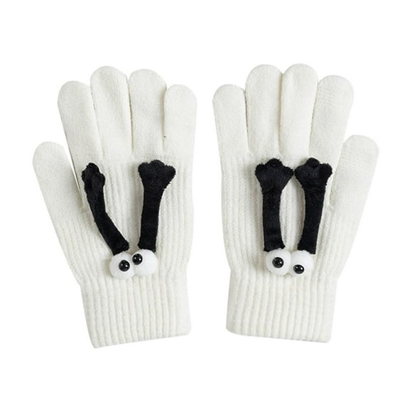 Guantes pantalla táctil jinwen 1 par mujeres niños adultos Blanco