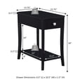 thumbnail image 5 of Convenience Concepts Designs2Go Ensenada 1 Drawer Chairside End Table with Shelf, White, 5 of 6