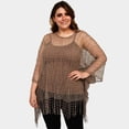 thumbnail image 1 of Ensamble de encaje de bolillo Roman Fashion Modelo 3083 Talla Extra Cafe, 1 of 4