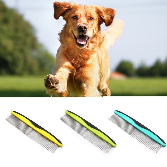 SPRING PARK Anti-deform Stainless Steel Pet Grooming Comb with Rounded Teeth For safe Grooming