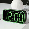 Alamer Clock Wood LED alarm clock with Calendar Date Display Mute Function - Walmart.com