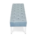 thumbnail image 2 of New Classic Furniture Vivian 19.25" Tufted Velvet Bench in Light Blue, 2 of 6