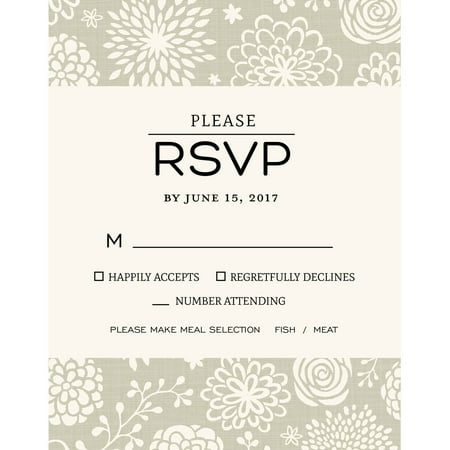 Simply Floral Standard RSVP