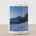 thumbnail image 3 of Winter Ceramic Toothbrush Holder, Cottage at Lockstein in Berchtesgaden During Sunset Christmas Tree Mountainous View, Decorative Versatile Countertop for Bathroom, 4.5" X 2.7", Multicolor, 3 of 4