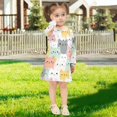 thumbnail image 5 of Girls' long-sleeved dress Cute Cat Girls' A-line dress with ribbed cuffs Soft and comfortable, 5 of 6
