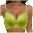 thumbnail image 3 of Bras for Women,Comfortable Seamless Full Coverage Bra - Wireless Bras Providing Soft Support in Regular and Plus Sizes,Sports Bras for Women,Green,2XL, 3 of 9