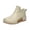 Beige, variant on Women's Waterproof Rain Boots, Slip-On Ankle Rubber Booties, Non-Slip Outdoor Chelsea Shoes for Gardening Black