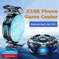 thumbnail image 2 of X106 Magnetic/Back-clip 2IN1 Semiconductor Radiator Digital Display Fast Cooling 3 Gears Adjustable Heat Sink for IPhone Tablet, 2 of 7