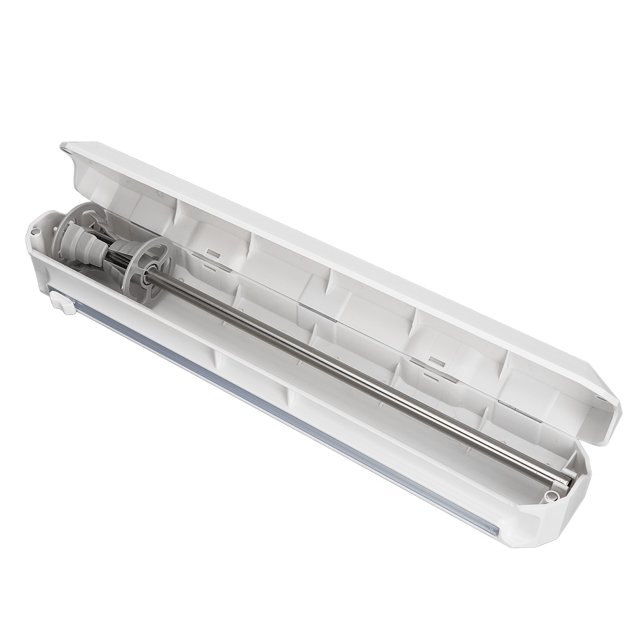 Distributeur d'Emballage en Plastique avec Coupe-Glissière, Réglable, Réutilisable et Durable pour Feuille d'Étain et Film Adhésif