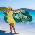 thumbnail image 4 of Taicans Oversized Beach Towel,Tropical Jungle Green Palm Leaves Beach Towel Quick Dry Sand Free Lightweight Microfiber Beach Towels for Swim Pool Camping Travel 29.5x59 in D, 4 of 6