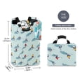 thumbnail image 2 of Yayeee Freestanding Laundry Hamper with Handle Collapsible Large Storage Basket for Clothes, Ice Hockey, 2 of 7
