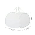 thumbnail image 3 of Rbaofujie Laundry Basket Mesh Laundry Hamper With Wide Opening And Side Pocket Breathable Sturdy Foldable And Space Saving Design For Laundry Clothes And Storage Big Laundry Basket White, 3 of 7
