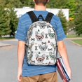 thumbnail image 4 of Rateoe Cute French Bulldog Pattern Student Backpack Water-resistant Backpack 15-inch Laptop Backpack Lightweight Adjustable School Backpack, 4 of 6