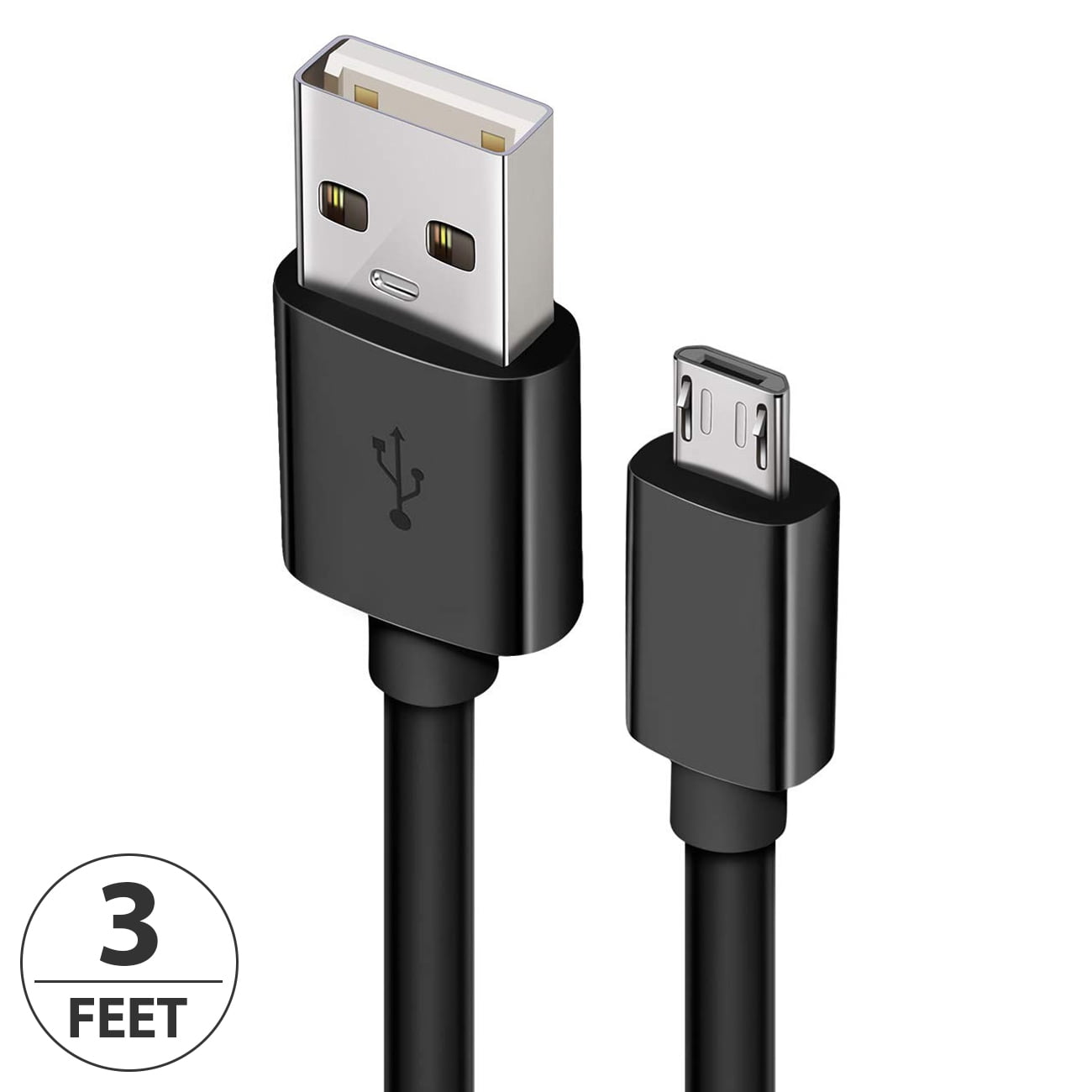 Stor Skru ned For tidlig Micro USB Cable Android 3FT, Borz USB to Micro USB Cables High-Speed USB2.0  Sync and Charging Cables for Samsung Galaxy S7 Edge/S6/S5/S4, Note  5/4/3HTC, Xbox, PS4, Nexus, MP3, Tablet and More -