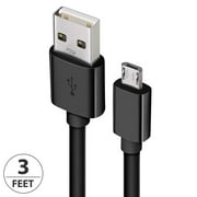 OEM Samsung Micro USB Cable Charger For Android Phones, 3FT Micro USB Charging Cable Cord High-Speed USB 2.0 Data Sync and Charging Cable For Galaxy, HTC, Motorola, Nokia, Kindle, MP3, Tablet by Borz