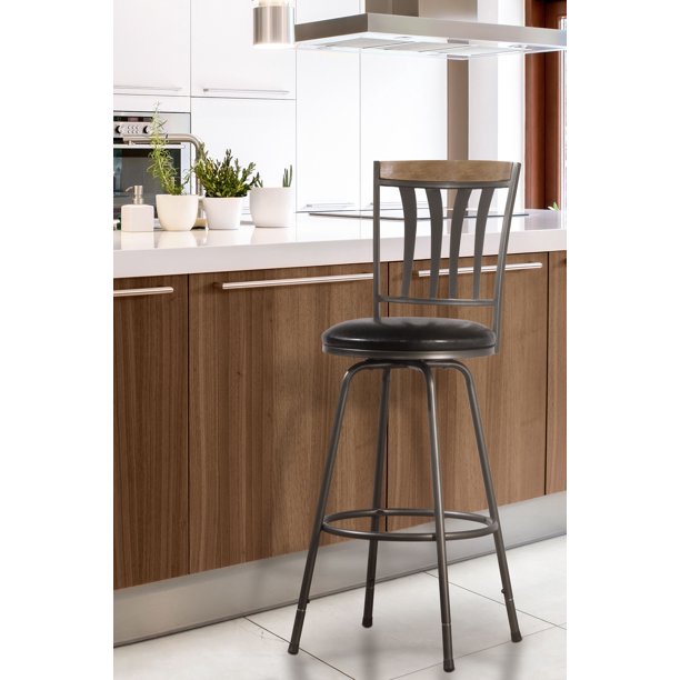 Hillsdale Furniture Darlington Adjustable Swivel Counter/Bar Stool with Nested Leg, Set of 3
