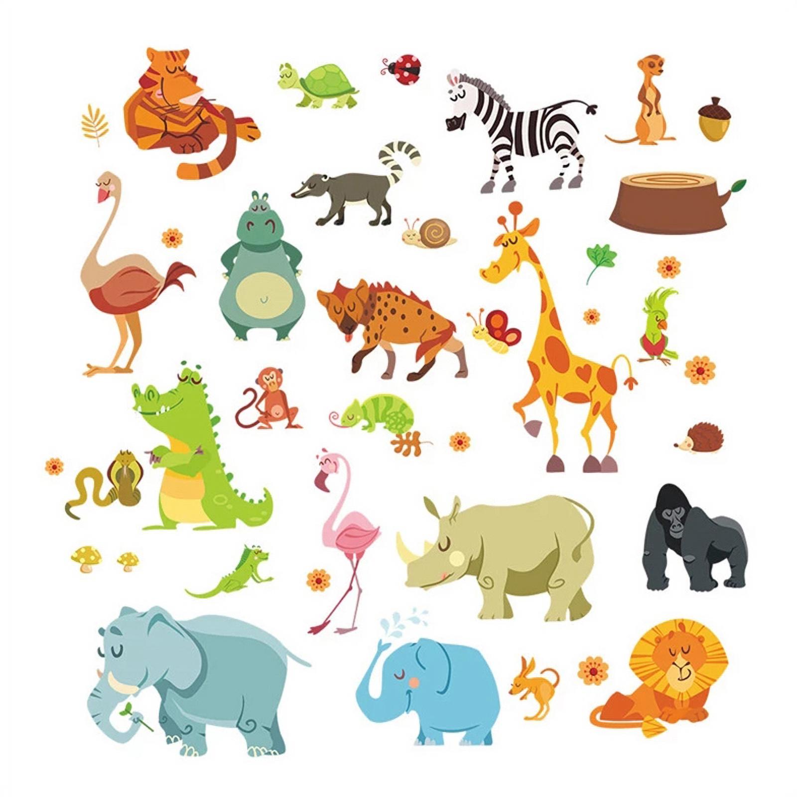 Jungle Animals Wall Stickers for Kids Rooms Safari Nursery Rooms Wall