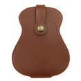 thumbnail image 1 of Soporte de cuero para guitarra, bolsa de almacenamiento de gran rendimiento Feliz Sencillez, 1 of 5