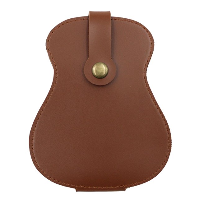 Soporte de cuero para guitarra, bolsa de almacenamiento de gran rendimiento Feliz Sencillez
