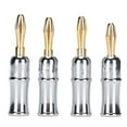 thumbnail image 3 of Conector de clavija de plátano chapado en oro, Preffair 4PCS Conector de banana Conector de banana de seis hojas Conectores de altavoz tipo banana Altamente versátiles, 3 of 8