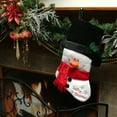 thumbnail image 2 of Northlight 19" Red and White Dimensional Snowman "Let it Snow" Embroidered Fleece Christmas Stocking, 2 of 2