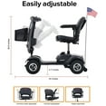 thumbnail image 3 of Senior Mobility Scooter, Outdoor Electric PoweGrey Mobility Scooter with The US Flag, Motorized Scooter with Pneumatic Tires, Cup Holder & USB Charging Port, 4.9 mph, Grey, SS489, 3 of 10