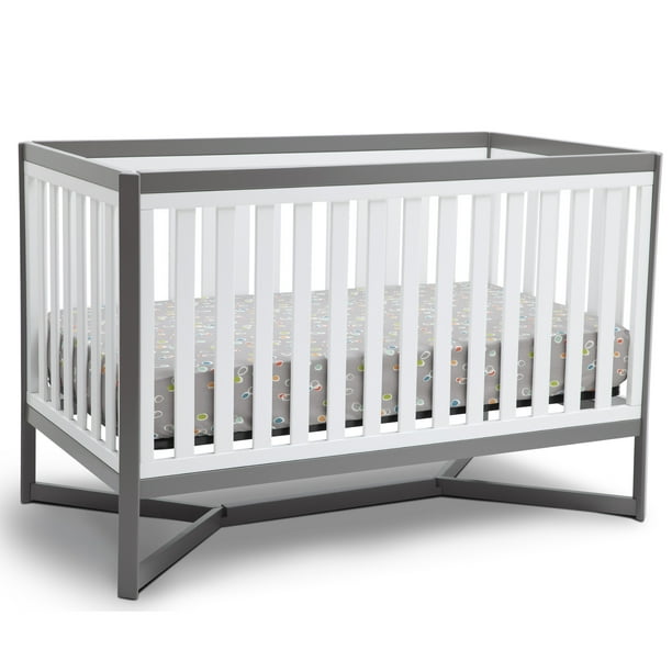 Delta Children Tribeca 4 In 1 Convertible Crib White And Gray