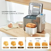 Cuckoo Artisan Pro Bread Maker – Stainless Steel, 17 Menu Options, Auto Fruit & Nut Dispenser, 3 Crust Levels (CBM-AAB101S)