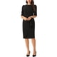 thumbnail image 2 of Vestido arrugado INSPIRE CHIC para mujer, vestido de trabajo de manga corta, tendencia S negro, 2 of 6