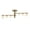 Brushed Gold / Opal Glass, variant on Kuzco Lighting Sf55525 Cypress 24" Wide Led Semi-Flush Ceiling Fixture - Black