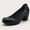 Black, variant on Pennysue Women's Chunky Heel Pumps Black Sedue Closed Toe Shoes 7.5M