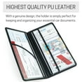 thumbnail image 2 of CANOPUS Car Registration and Insurance Holder, PU Leather Card Holder, Vehicle Glove Box Organizer for Auto, SUV, Truck, Black, 2 of 8