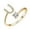 U, variant on Vadktai Initial Rings, Initial Letter Ring for Women, Gold Stackable Alphabet Rings, Adjustable Pinky Ring, Cute Dainty Finger Rings, Valentine's Day Birthday Gifts for Her, Alphabet A-Z