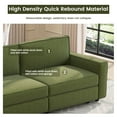 thumbnail image 6 of QEZEOM 122" Modular Sectional Sofa Couch, Modern 3 Seater Modular Sofa, Deep Seat Couch, Free Combination, Green, 6 of 7