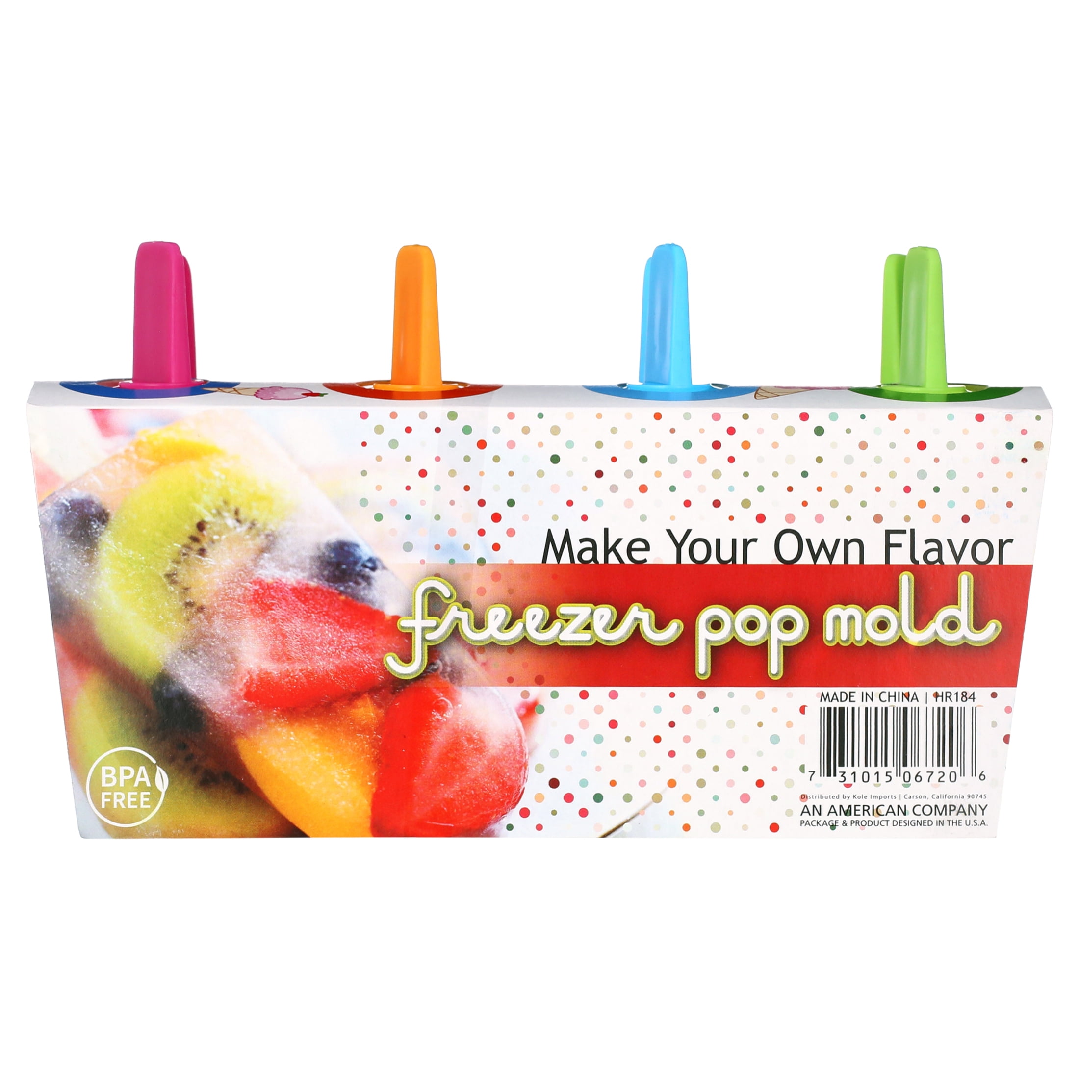 2 Trays Lustro Ware 8 Freezer Ice Pop Maker Mold Popsicle Ice Cream Frozen  Pops