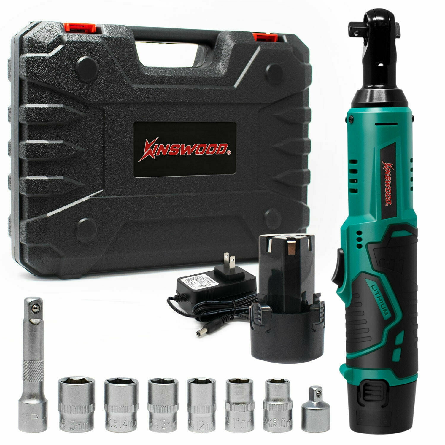 20V Max 2200RPM 480Nm 1/2" Cordless Impact Wrench Battery Included Kinswood 