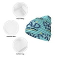 thumbnail image 3 of Picia Best Dad Ever Pattern Knitted Beanie Hat for Men and Women , Unisex Winter Warm Stretchy Knit Cap Thick Fisherman Beanies Cuffed Plain Skull Caps, 3 of 6