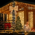 thumbnail image 2 of Zimtown Bowknot Christmas Ornament Lighted Outdoor Decoration Yard 150 LED Lights,Gold, 2 of 8