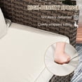 thumbnail image 6 of GAZEBETER Outdoor 3-Seat Patio Sofa,3-Seat Patio Wicker Couch,All-Weather Wicker Rattan Sofa Furniture Steel Frame with Deep Seat High Back No-Slip Cushioned Furniture Cover,Beige, 6 of 8