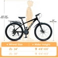 thumbnail image 2 of Akaber 24" Mountain Bike for Kids, Kids Bike for Boys and Girls, Bicycles with 21-Speed Drivetrain, Suspension Fork, Dual Disc Brakes, Rear Rack, 2 of 8