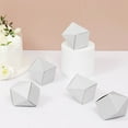 thumbnail image 6 of BalsaCircle 25 Silver Glittered 3" Geometric Party Favor Gift Boxes Wedding Party Decorations, 6 of 8