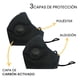 thumbnail image 4 of 2 Cubrebocas Deportivo con 1 Válvula Facex American Negro, 4 of 5