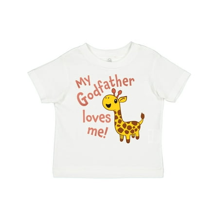 

Inktastic My Godfather Loves Me- Cute Giraffe Gift Toddler Boy or Toddler Girl T-Shirt