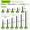 K Kwokker M3 Self Tapping Screws Assortment Kit, Phillips Tips Flat