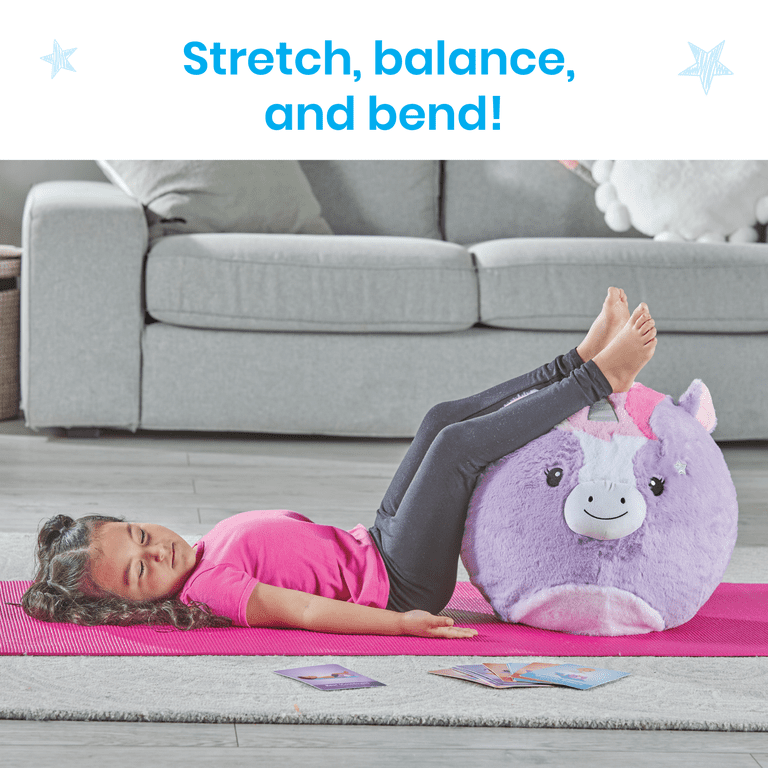 hand2mind BubblePlush Yoga Ball Buddy, Unicorn for Kids - Walmart.com