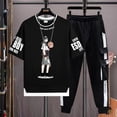 thumbnail image 4 of Conjuntos de pantalones superiores para exteriores, camiseta para hombre XL 5XL, chándal de tendencia 2024, trajes deportivos estéticos para correr, ropa holgada básica estampada para hombre, 4 of 5