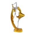 thumbnail image 2 of Estatuilla de Estatua de Escultura de de Baile de Resina Coleccionable Exquisita dorado Macarena Adornos de artesanía de resina, 2 of 8
